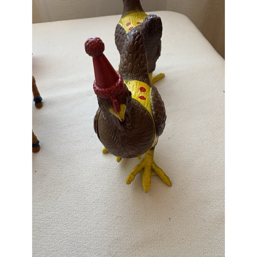 Lot 6 Ankyo Target Party Animals Figures Farm Toys Cake Topper Chicken Pig Horse - Picture 9 of 11